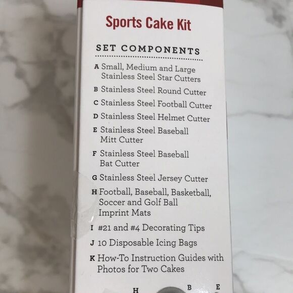 NIB Cake Boss Sports Cake 28 Piece Decorating Kit - Picture 5 of 6